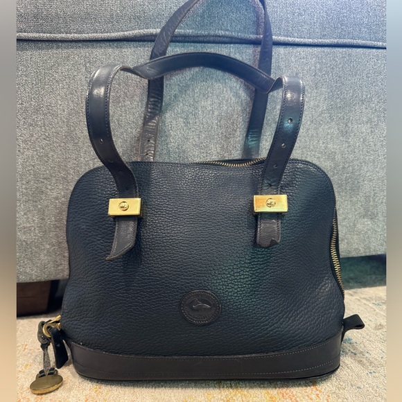Dooney & Bourke Handbags - Vintage Dooney and Bourke Pebbled Navy Purse